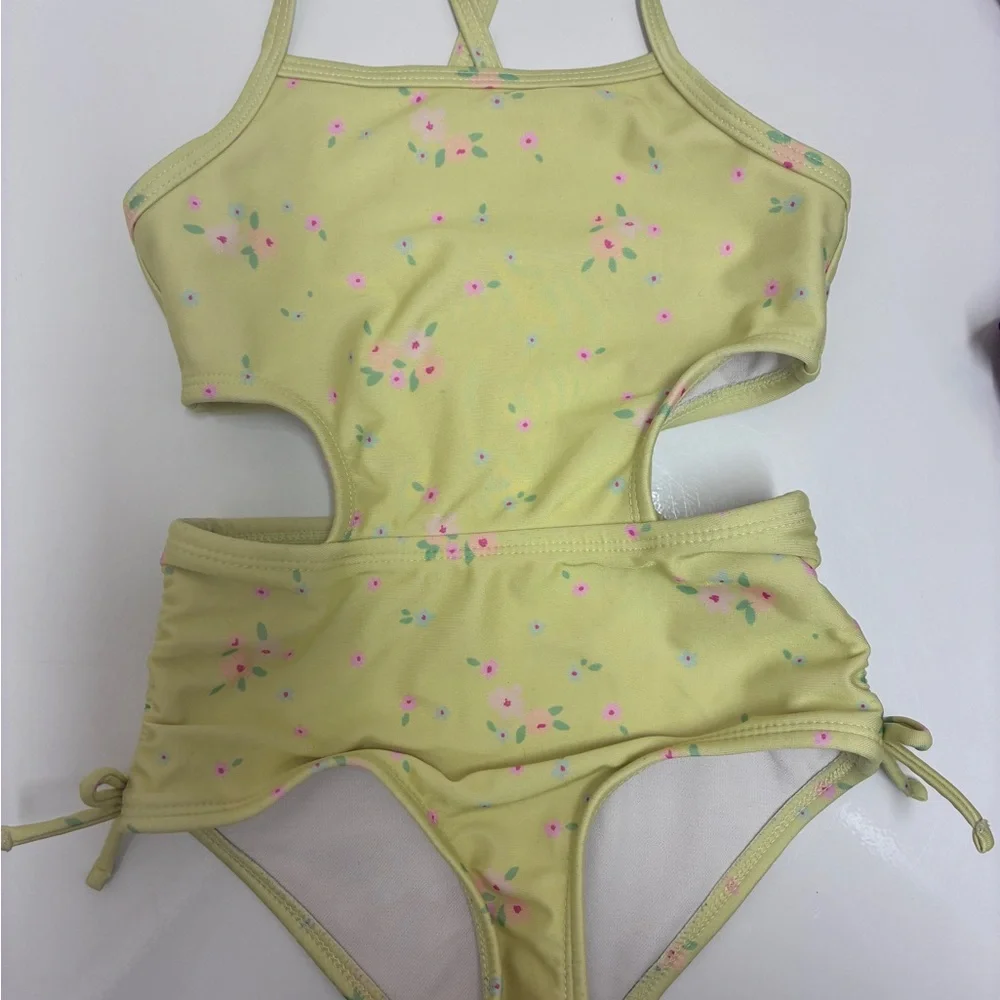 Cat & Jack Swim‎ One Piece Bundle - Blue, Yellow, Pink, Leopard Print, Floral
